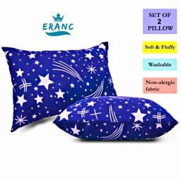 villagers Polyester Fibre Abstract Sleeping Pillow Pack of 4 image 2