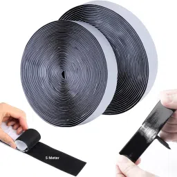 5 Metersx25 mm SelfAdhesive Hook and Loop Tape Fastener Roll for Indoor/Outdoor Stick-on Velcro-87