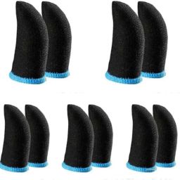 Gaming Touchscreen Finger Cap, Breathable Anti-Sweat Finger Sleeves (5 Pair) Finger Sleeve-image-18
