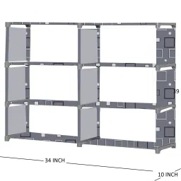 flipkart perfect homes studio Awesome box Print 8 Layer Simple Bookshelf/Multipurpose Rack/Children Bookcases Metal Open Book Shelf image 2