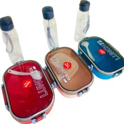 Multicolor Lunch Box with Water Bottle – Leak-Proof, BPA-Free, Compact Lunch 1 Containers Lunch Box-12