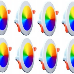 Maxa 10-Watts 7-in-1 Multicolour Round Led Conceal Down Light Pack of 12 Ceiling Light Ceiling Lamp-picture-5