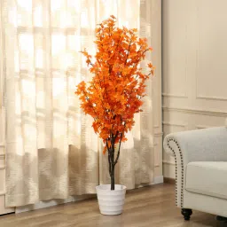 fourwalls Fabric Orange Japanese Maple Artificial Plants-picture-33