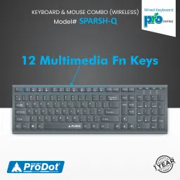 PRODOT Keyboard & Mouse Combo Compatible with Multi Devices Combo Set image 3
