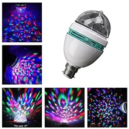 aurora 360 Degree LED Lamp 3W RGB Projector Crystal Auto Rotating Color Changing Lamp Single Disco Ball image 2