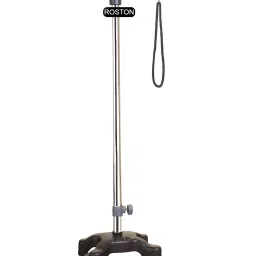 Surgical 4 Leg Quadripod Chrome Black Stick With Dori Height Adjustable (Heavy) Walking Stick-10