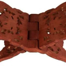 Divine Edge Wooden Rehal – Handcrafted Elegance for Your Sacred Moments Decorative Showpiece - 12 cm-image-24