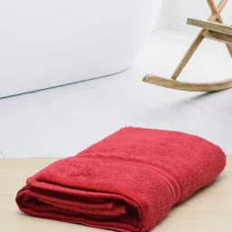 Maroon Solid 500 GSM Cotton Bath Towel by RANGOLI-picture-11