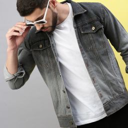 Men Washed Denim Jacket-image-34