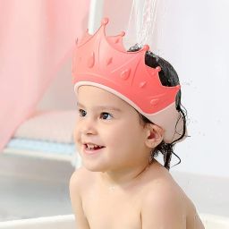 Adjustable Size Plastic Baby Shower Cap For Kids Baby Bath Head Protector Cap 01-image-56