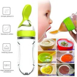 onisha Baby fruit nibbler with fruit teether & spoon feeding bottle for feeding (Set 3)- Silicone image 2