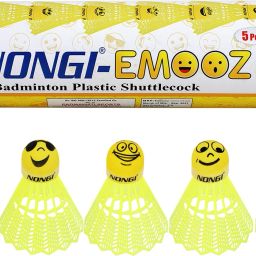 Emooz Plastic badminton shuttlecock for Indoor outdoor badminton sports Plastic Shuttle- Yellow-picture-21
