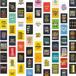 Inspirational Motivational Wall Collage Kit Posters for Wall Decoration, Bedroom, Office, Living room Pack of 63 Pcs Double Sided Tissue Tape (Size : 4 x 6 Inch) Paper Print-image-46