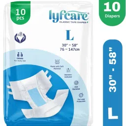Classic Tape Style | Unisex | Large | Waist Size (30-58 Inch) | Adult Diapers - L-image-39