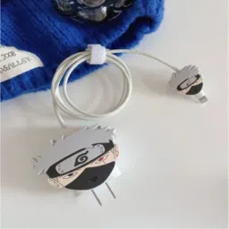 SSAppliances iPhone Adapter Cover for 18W/20W – Sleek Black Kakashi ,Anime-Inspired Accessory Cable Protector-image-61