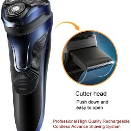 Geemy Rechargeable Shaver Wet & Dry 3D Shaver for Men Razors Beard Shaving Machine Shaver For Men image 4