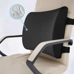 Orthopedic Lumbar Support Pillow/Cushion for Lower Back Pain Relief- Memory Foam Solid Lumbar Pillow Pack of 1-image-2