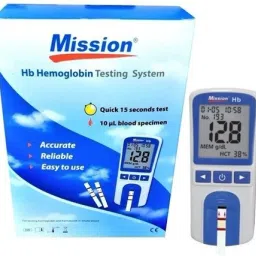 Mission HB Hemoglobin Testing monitor with 10 strips Glucometer-18