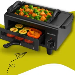 2-in-1 Electric Tandoor 2200W with ON/OFF Switch for Papad, Naan, Grill Cooking Roti and Khakra Maker-13