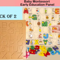 Alphabet Wooden Puzzle with Knobs Educational Learning Toy for Kids PackOf2-picture-12