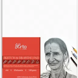 Arto Sketch & Drawing Paper 100% Cellulose Acid Free A4 180 gsm Drawing Paper-13