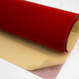 generic Akshat Enterprises Velvet (red) Fabric Sticky Back Adhesive Back Sheets, A4 Sheet Self-Adhesive, Durable and Water Resistant, Multi-Purpose, Ideal for Art and Craft Making (5 SHEET) image 2
