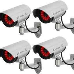 4MYL Realistic Fake Dummy Security Camera with LED Light for Home, Office Use, 4Pcs Security Camera-25