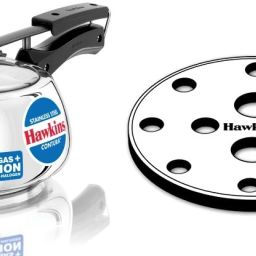 Contura Stainless Steel Cooker With Stainless Steel Grid (11cms) Combo 2 L Induction Bottom Pressure Cooker-image-0