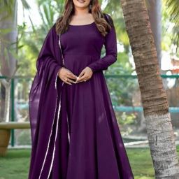 Printed Georgette Stitched Anarkali Gown-image-38
