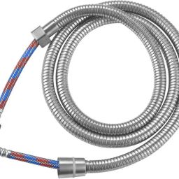 SS-304 Grade Flexible Shower Hose, Explosion-Proof Pull-Out Shower Tube,1.5 Mtr Health Faucet Tube for Bathroom (1.5 mtr, Chrome Finish) HealthFaucet-20