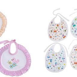 Soft Cotton Washable & Reusable Multicolor Highly Absorbing/Comfortable and Easily Adjustable Feeding Bibs In Apron Style For Babies,Toddlers,Infants-image-44