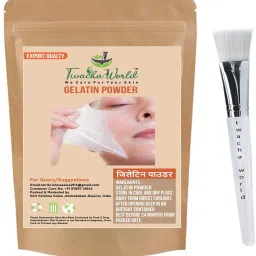 Gelatin Powder for Face Mask/Hair removal (Skin Care) 25 GM With Brush-image-105
