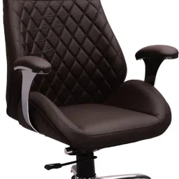 High Back Executive Office Chair In Brown Colour By Ardas Interior Leatherette Office Adjustable Arm Chair-image-70