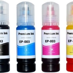 Ang 001 / 003 Ink for Epson L3110, L3150, L3250, L3152, L3210 Printer Black + Tri Color Combo Pack Ink Bottle-19