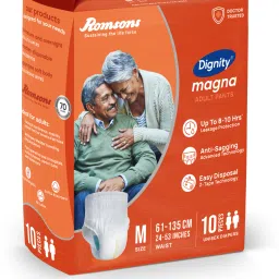 Magna Adult Pants| Pull-Up Style |Up to 10 Hours Protection|Medium (Pack of 1) Adult Diapers - M-image-78