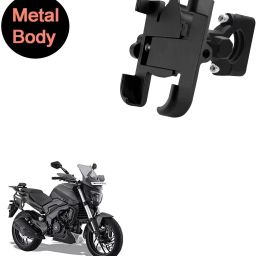 360 Degree Metal Body Universal Mobile Holder for Bajaj Dominar 400 Bike Mobile Holder-image-28