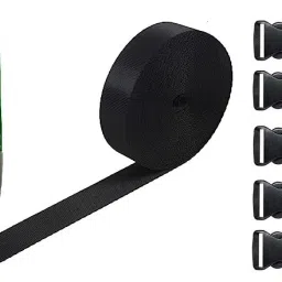 Basri Nylon Webbing Strap 10meter roll with 5Buckles 5Adjuster & 1 Cutter 1.5 inch Strap-picture-21