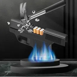 nexify Cigarettes Case with Lighter | Refillable Lighters with Cigarettes Holder Box AYH098-JD GUN LIGHTER Pocket Lighter image 5