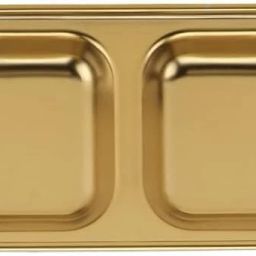 4-Grid Dipping Tray - Stainless Steel Serving Platter Chutney Plate-image-1