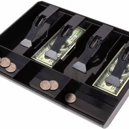 Cash Drawer Tray, with 4 Bills 3 Coins Compartments Cash Box-image-42