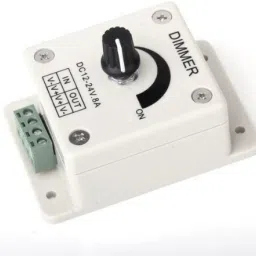 divinezon 12V-24V 8A Adjustable Dimmer Switch PWM Dimming Controller for Single LED Strip 8 A Step Dimmer image 2