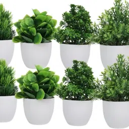 Artificial plant with pot pack of 8 Bonsai Wild Artificial Plantwith Pot-25