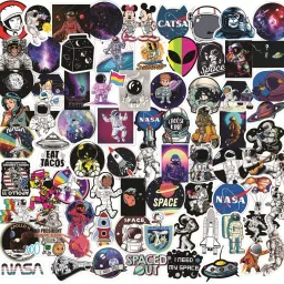 Space Galaxy Astronaut Theme Styling Doodle DIY Vinyl Stickers for Guitar Sticker-picture-28