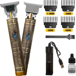 Daily Needs Shop Rechargeable T-Blade Hair Trimmer Cordless Electric Shaver Beard Grooming Kit 120 min Runtime 1 Length Settings-16