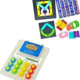 Multicolor Alphabet, Number Puzzle + Color Coding Logic Game for Kids(Pack of 2)-19