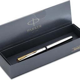 Frontier Stainless Steel, Gold Trim Fountain Pen-image-20