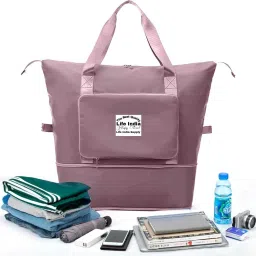 41 L Hand Duffel Bag - Lifeindia_ Expandable Travel Bags for Women, Duffle Bags for Women Luggage, - Pink - Large Capacity-picture-8
