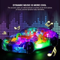 Transparent Musical Concept Racing Car with 3D Flashing LED Lights for Kids-175-image-83