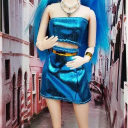 Royal Blue Bendable Doll-image-4