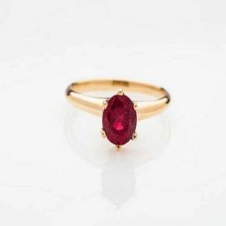 Panchdhatu Ruby Manik Stone Ring Ring For Men's / Women's Brass Gold Plated Ring-image-20
